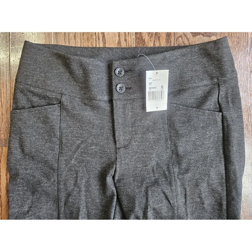 Cabi 547 Ponte Lean Trouser Pants Womens Size 6 Charcoal Gray NWT - Picture 2 of 14